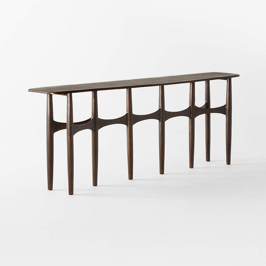 Bixby 80" Bronze Cast Aluminum Console Table