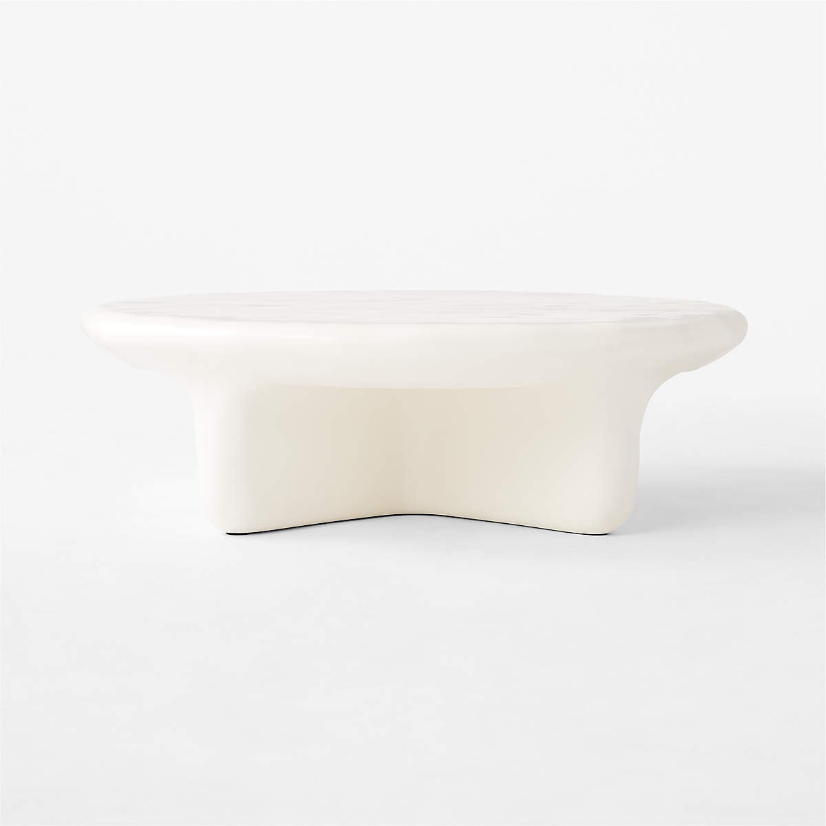Bodene Round Ivory Resin Coffee Table