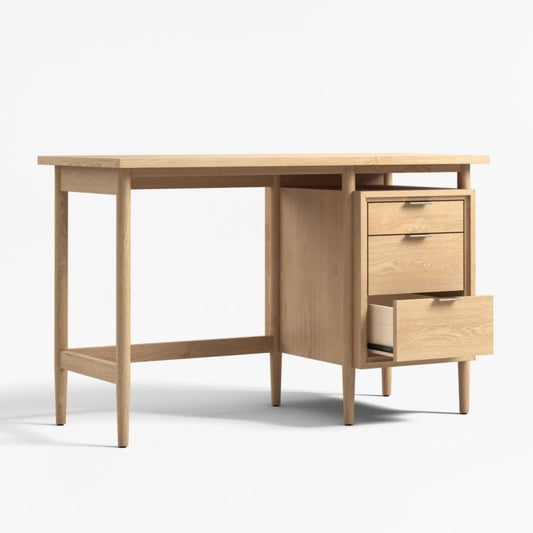 Bodie Natural Wood 3-Drawer Kids Desk