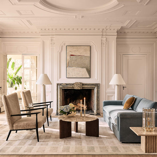 Polar White Cement Floor Lamp By Kara Mann