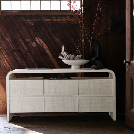 Rica Grasscloth 6-Drawer Dresser By Leanne Ford