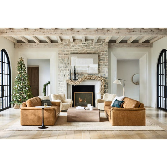 Troupe Natural Pine Wood 44" Square Coffee Table