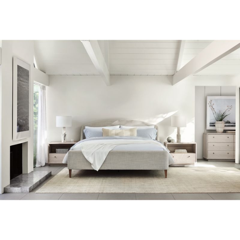 Lafayette Whitewashed Wood 6-Drawer Dresser
