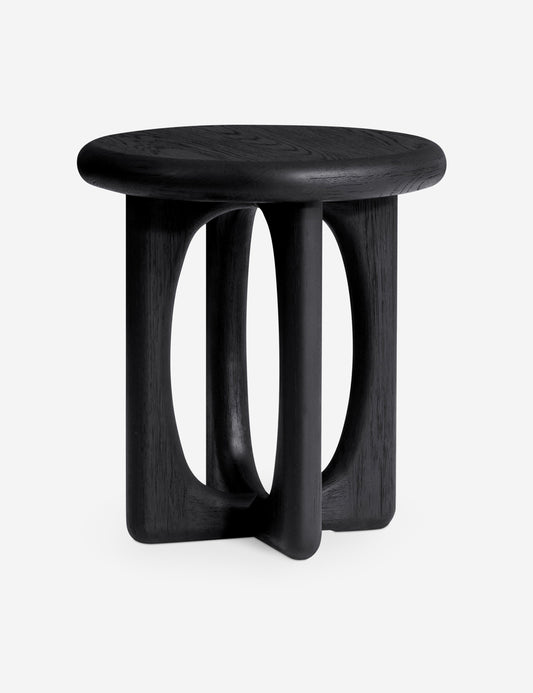 Hesh Round Side Table - Black