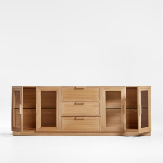 Calypso Natural Wood 90" Storage Media Console