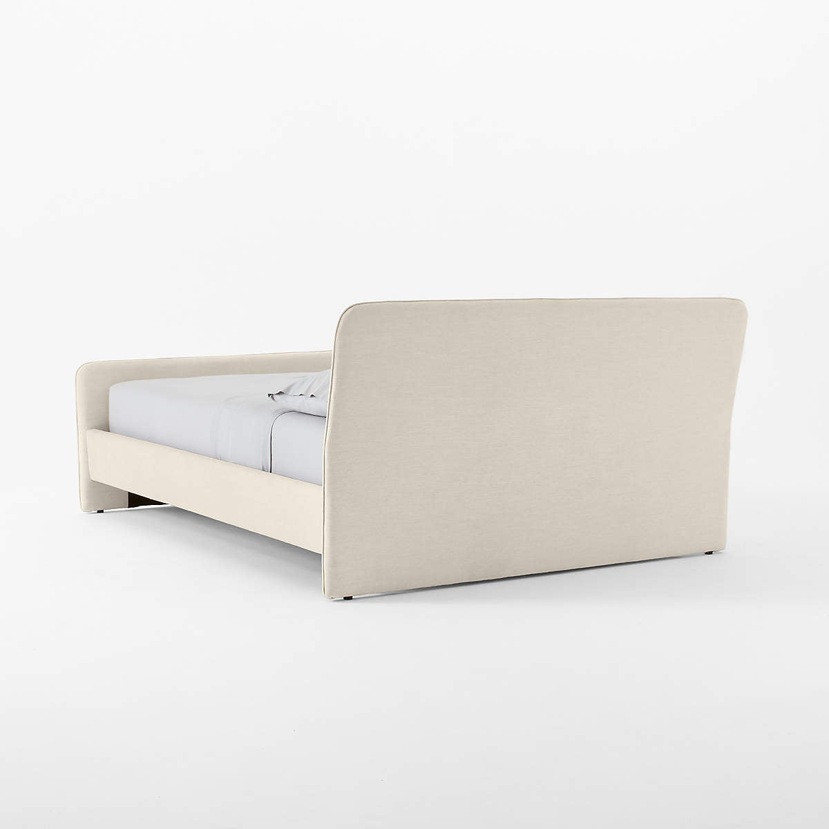 Camerano Cream Upholstered Sleigh Bed