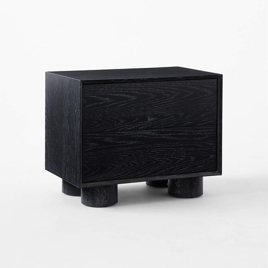 Cantar Cerused Black Oak Nightstand