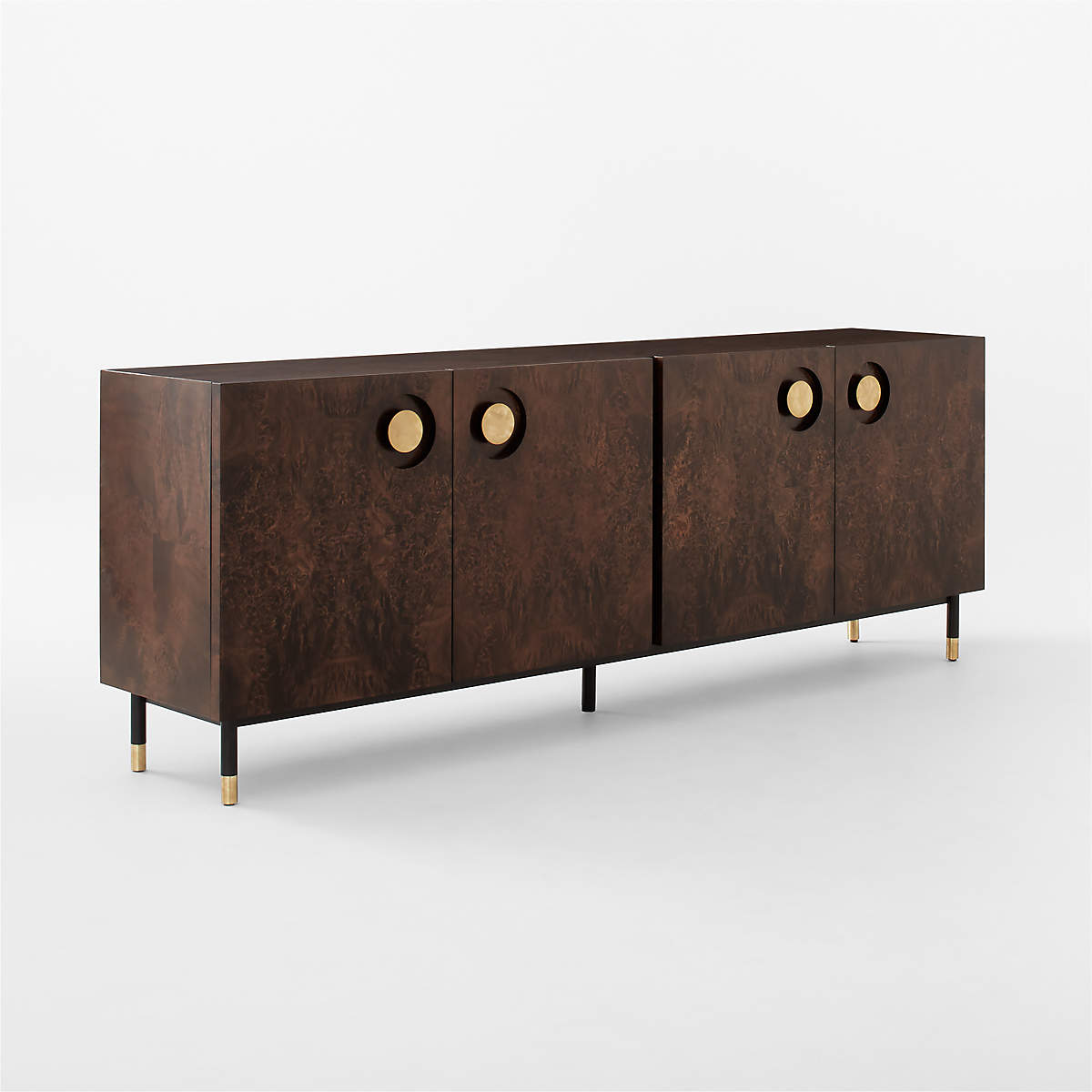 Carbon 82" Brown Burl Wood Media Console