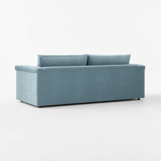 Ceva 86" Light Blue Performance Velvet Sleeper Sofa