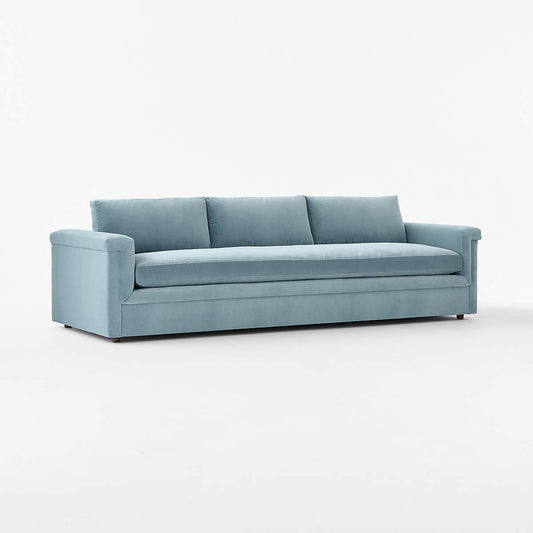 Ceva 103" Light Blue Performance Velvet Sofa