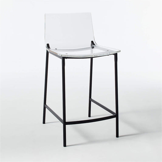 Chiaro Clear Acrylic Counter Stool With Black Legs