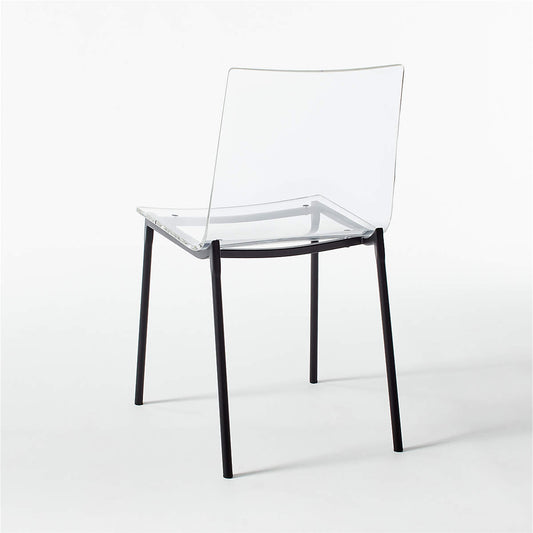 Chiaro Clear Acrylic Dining Chair With Black Legs