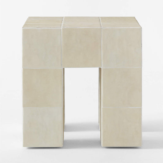 Cubo Ceramic Outdoor Accent Table