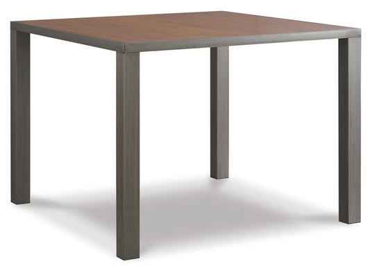 Stellany Wood Tone And Metal Counter Height Dining Table