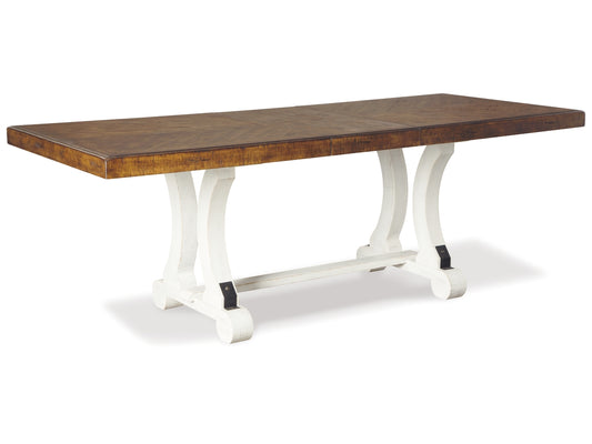 Valebeck Extendable Dining Table With Two Tone Finish