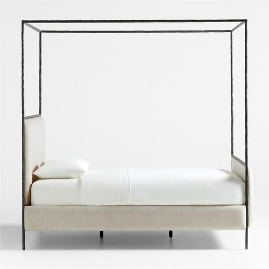 Dahlia Metal Framed Upholstered Canopy Bed