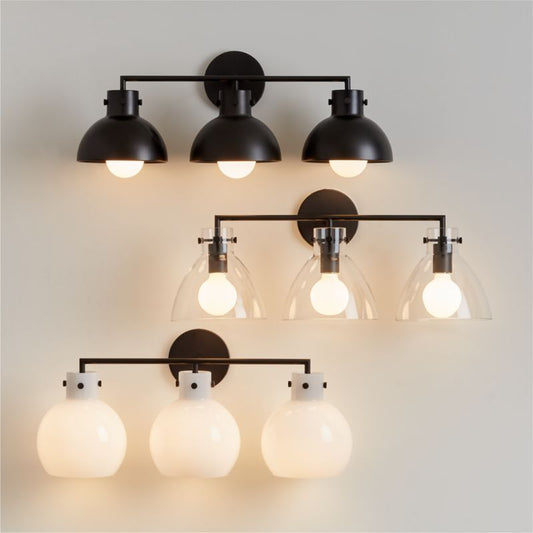 Dakota Black 3-Light Wall Sconce