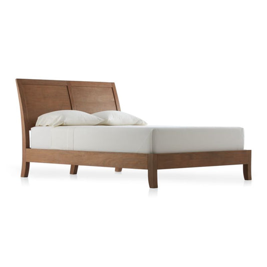 Dawson Light Brown Wood Queen Sleigh Bed