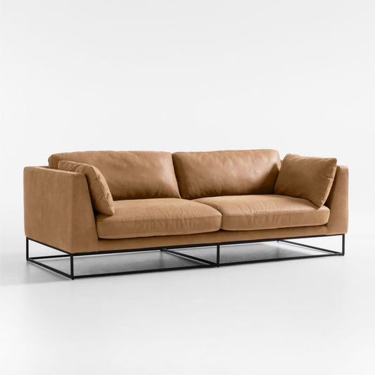 Delancey Leather Sofa 88"