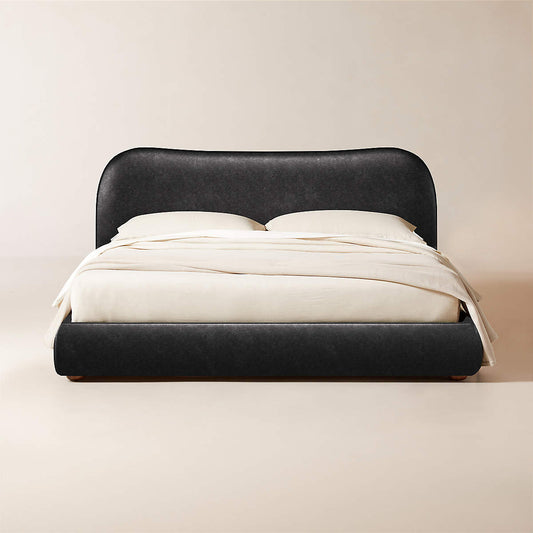 Diana King Bello Black Leather Bed By Ross Cassidy