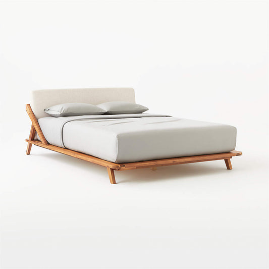 Drommen Acacia Wood Platform Bed