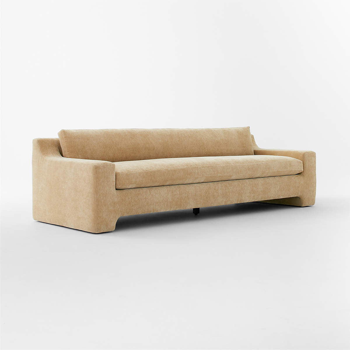 Durant 100.75" Wheat Velvet Sofa