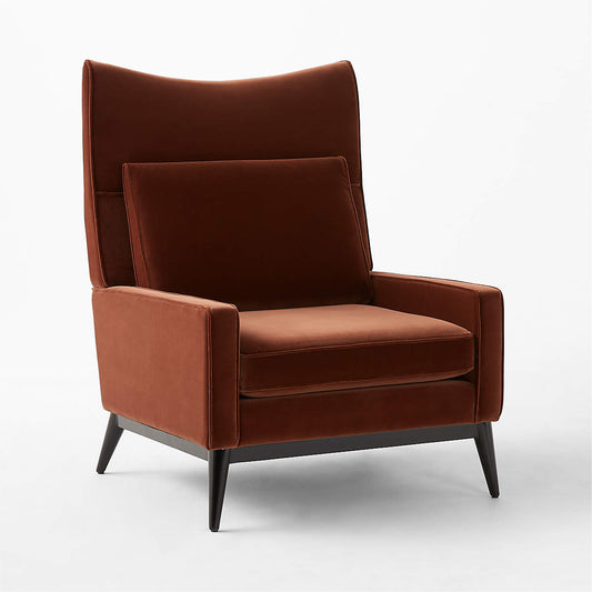 Embassy Bronze Brown Velvet Lounge Chair Model 314 By Paul Mccobb