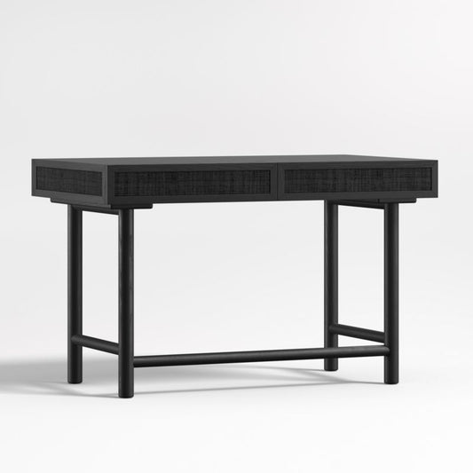 Emmer 48" Charcoal Oak Desk With Outlet