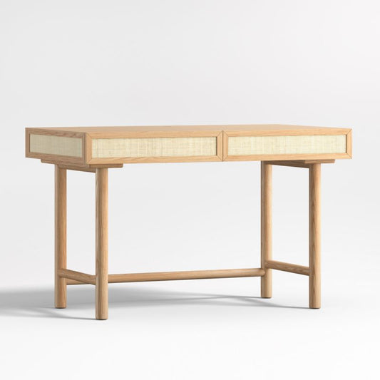 Emmer 48" Natural Oak Desk With Outlet