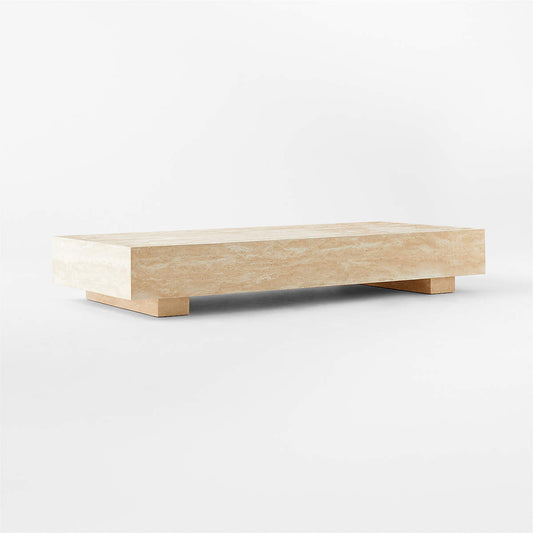 Enyo Rectangular Travertine Coffee Table