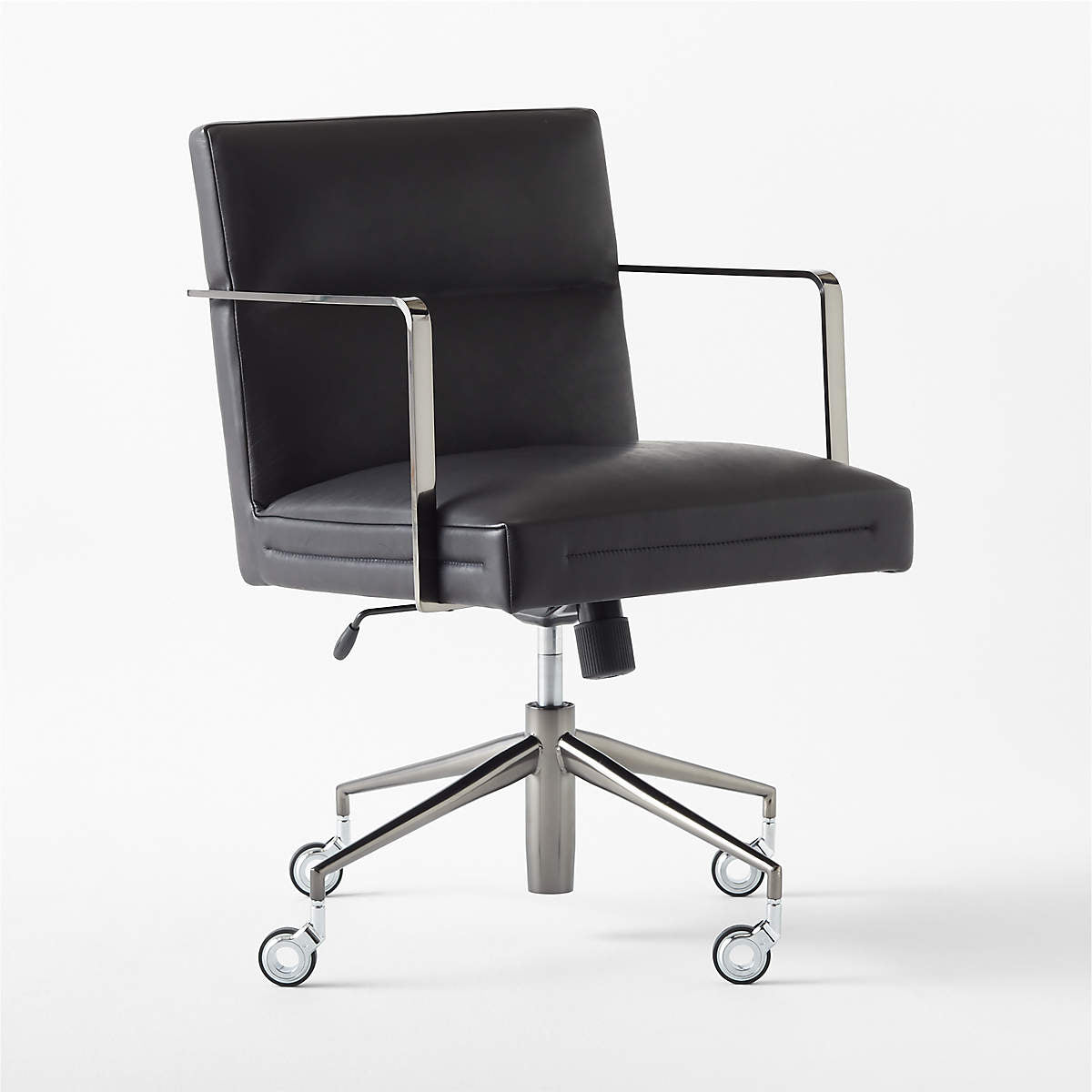 Etana Black Leather Office Chair