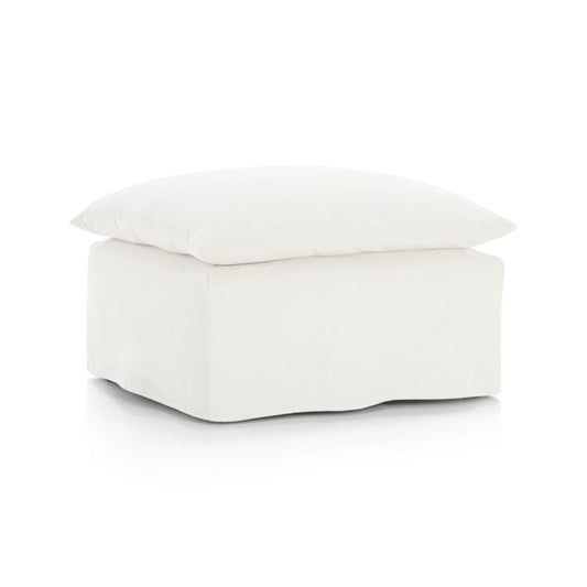 Ever Slipcovered Cocktail Ottoman By Leanne Ford