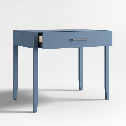 Ever Simple Modular Slate Blue Wood Kids Desk With Drawer