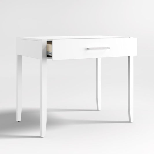 Ever Simple Modular White Wood Kids Desk With Drawer