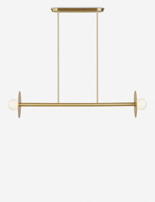 Nodes Medium Linear Chandelier By Kelly Wearstler - Burnished Brass