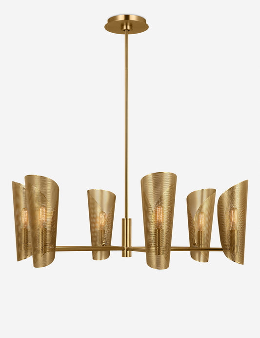 Plivot Chandelier By Christiane Lemieux - Burnished Brass 24" Dia