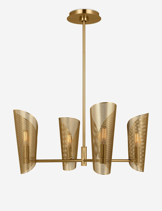 Plivot Chandelier By Christiane Lemieux - Burnished Brass 32"Dia