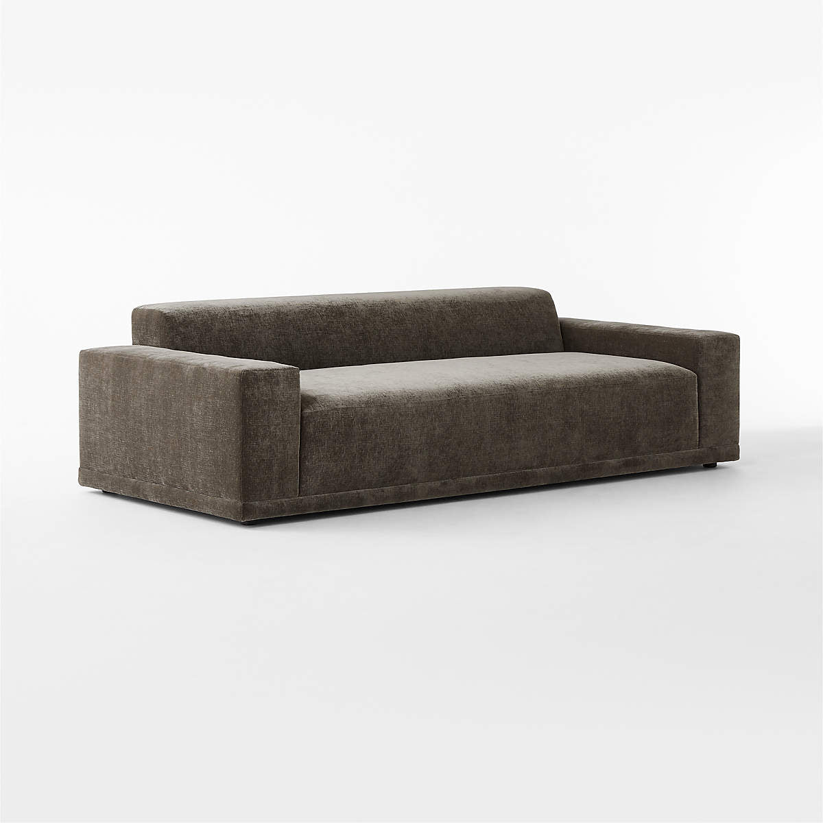 Faible 100" Grey Performance Velvet Sofa