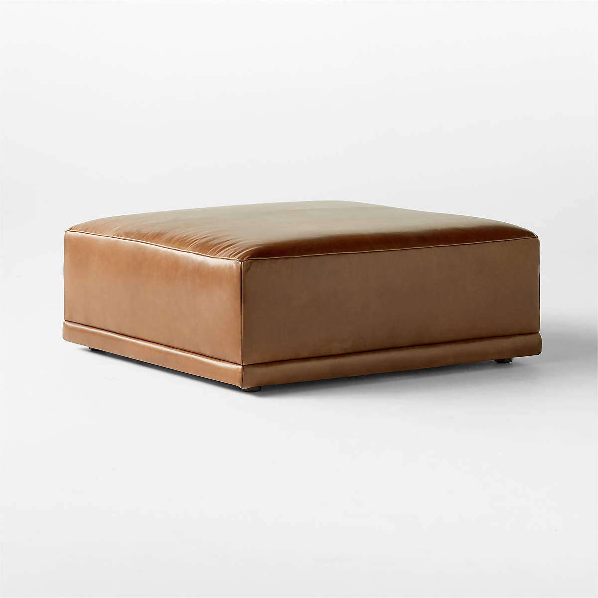 Faible Brown Leather Ottoman