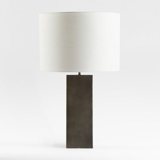 Folie Black Square Usb Table Lamp With Drum Shade