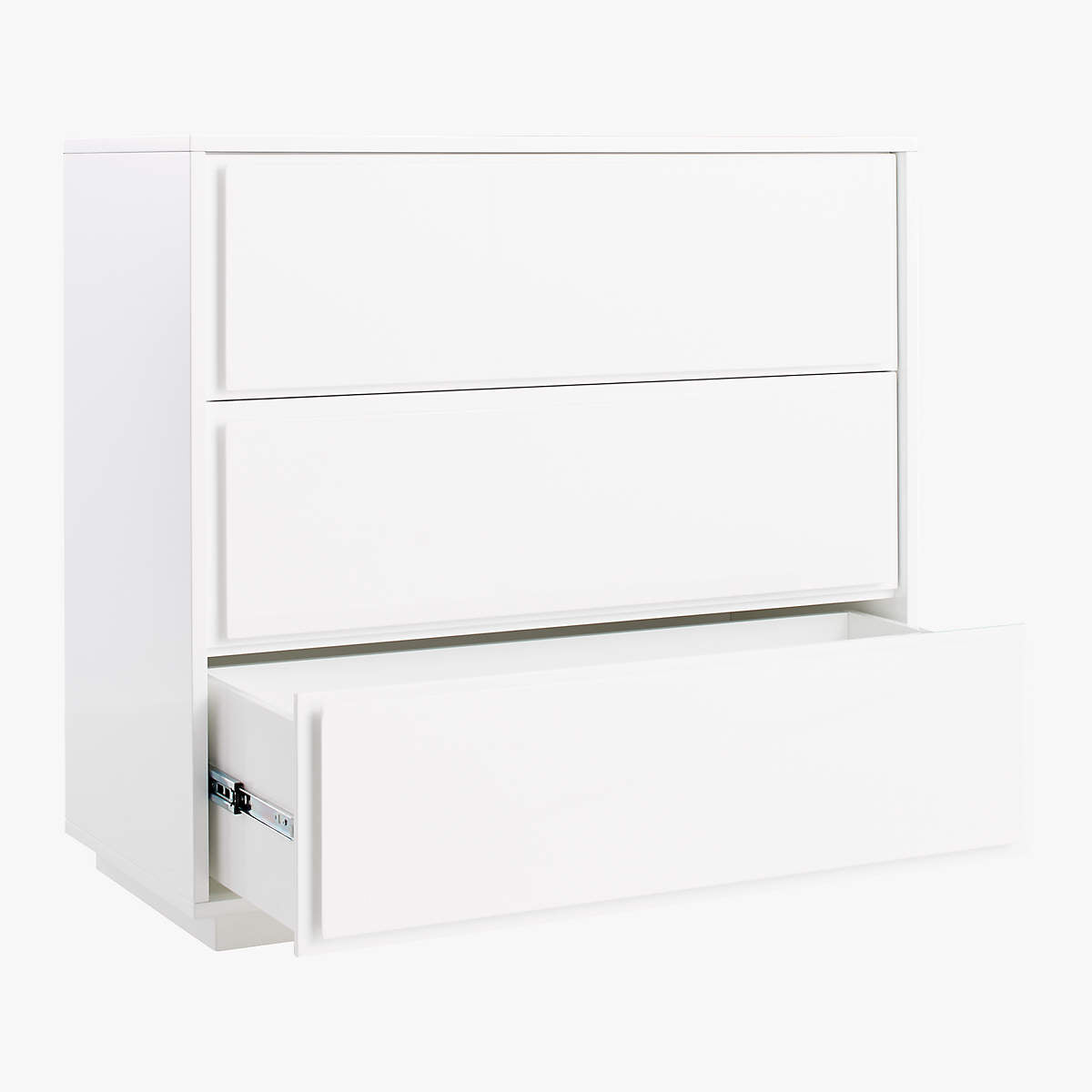 Gallery 3-Drawer White Dresser