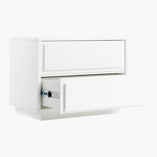 Gallery White 2-Drawer Nightstand