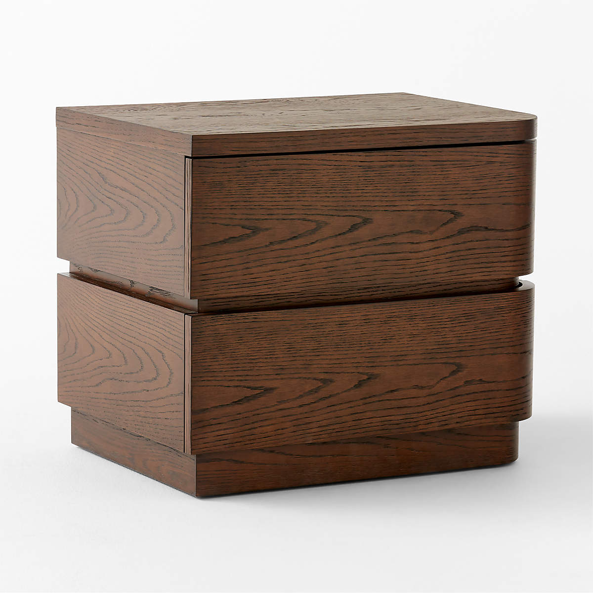 Gavin 2-Drawer Oak Wood Nightstand Right