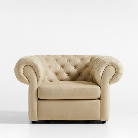 Gig Leather Chesterfield Chair By Leanne Ford