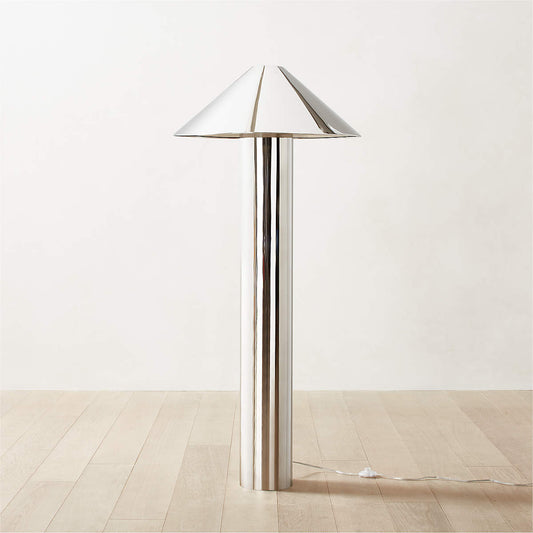 Gigi Polished Stainless Steel Floor Lamp