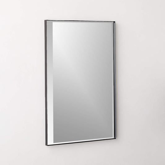 Graduate Beveled Black Rectangular Mirror 24"X36"