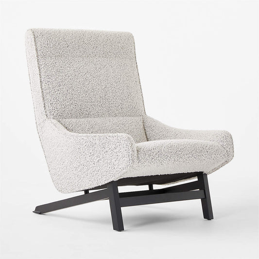 Grosseto Peppered Grey Boucle Lounge Chair By Gianfranco Frattini