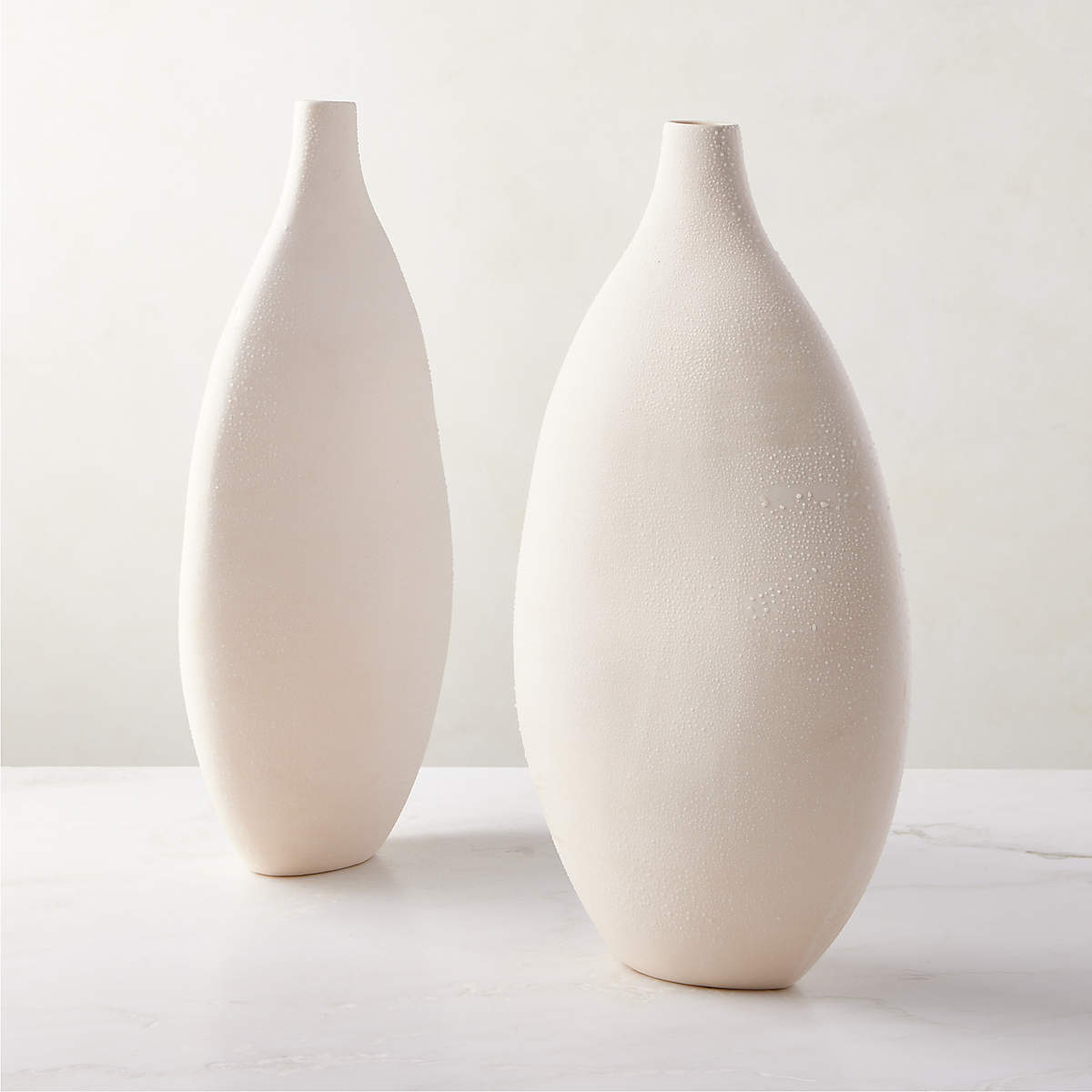 Haute Warm White Ceramic Vase Tall