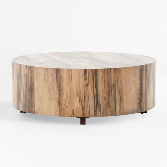 Dillon Spalted Primavera Wood 40" Round Coffee Table