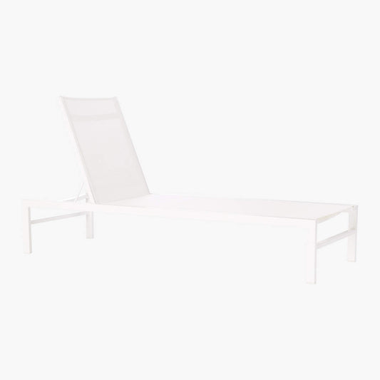 Idle White Outdoor Sun Lounger